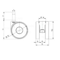 PAPU HIGH wiel 75mm stift 9mm