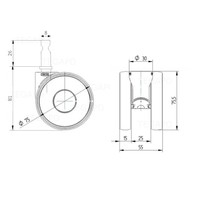 thumb-PAPU HIGH wiel 75mm stift 8mm-3