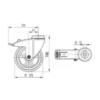 thumb-TENTE zwenkwiel unilast rubber 125 3KS boutgat met rem-2