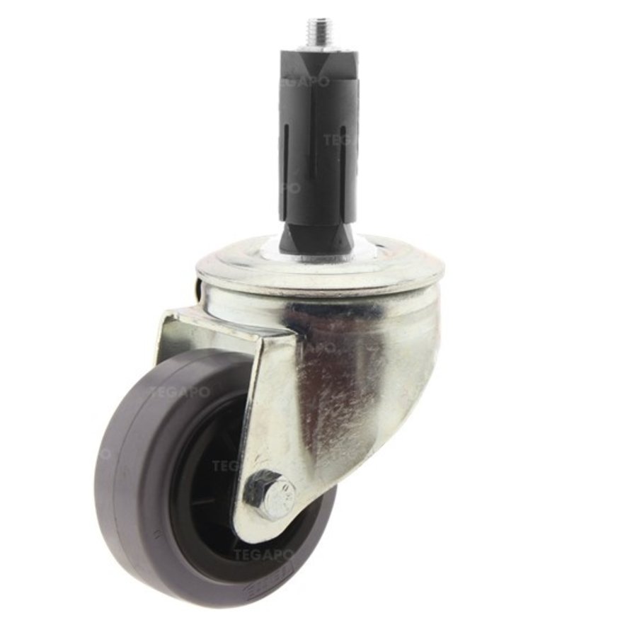 Zwenkwiel rubber 80 indoor ronde buis 31-35mm-1