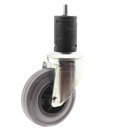 Zwenkwiel rubber 125 indoor ronde buis 40-45mm  Zwenkwiel rubber 125 indoor ronde buis 40-45mm