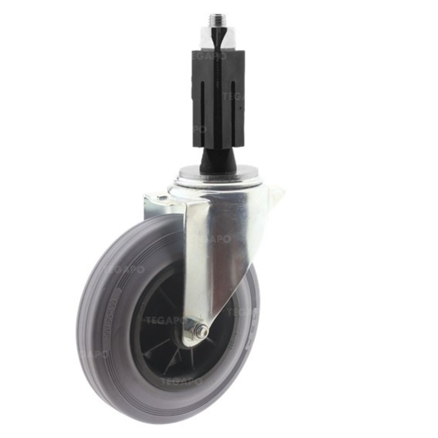 Zwenkwiel rubber 200 indoor vierkante koker 21,5-24mm-1