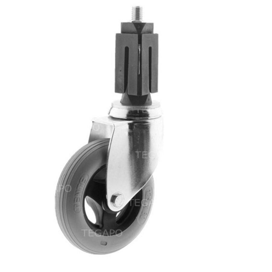 Zwenkwiel unilast rubber 125 3KS vierkante koker 27-30mm-1