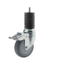 Zwenkwiel 75 verzinkt 2TPKO ronde buis 36-39mm met rem