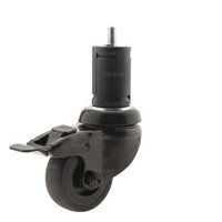 Zwenkwiel 50 black line 2TP ronde buis 40-45mm met rem