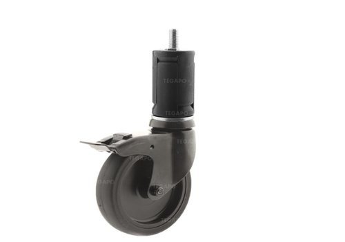 Zwenkwiel 100 black line 2TP ronde buis 40-45mm met rem  Zwenkwiel 100 black line 2TP ronde buis 40-45mm met rem