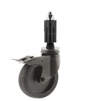 Zwenkwiel 100 black line 2TP vierkante koker 21,5-24mm met rem