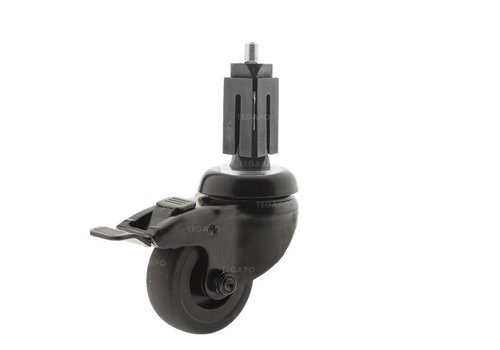 Zwenkwiel 50 black line 2TP vierkante koker 27-30mm met rem  Zwenkwiel 50 black line 2TP vierkante koker 27-30mm met rem