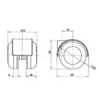 PP luxe wiel chrome metaal gat 10mm