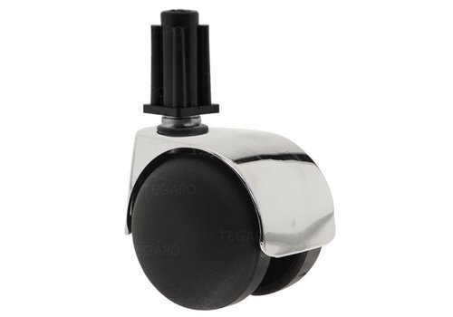 PP luxe wiel chrome metaal plug vierkant 16mm 