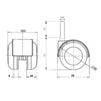 PP luxe wiel chrome metaal bout M10x25