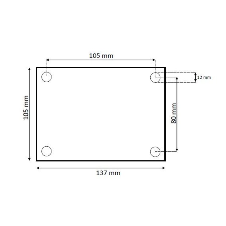 Schetsplaat RVS 85x105x5mm