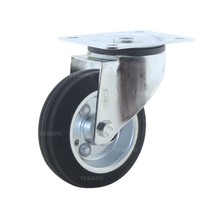 thumb-TENTE Zwenkwiel rubber 100 3SO plaat-1