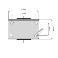 FARO zwenkwiel luchtband 260mm plaatbevestiging