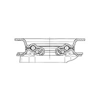 TENTE zwenkwiel nylon 3NO 80mm plaat