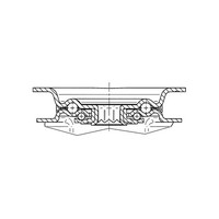 TENTE zwenkwiel nylon 3NO 80mm plaat met rem