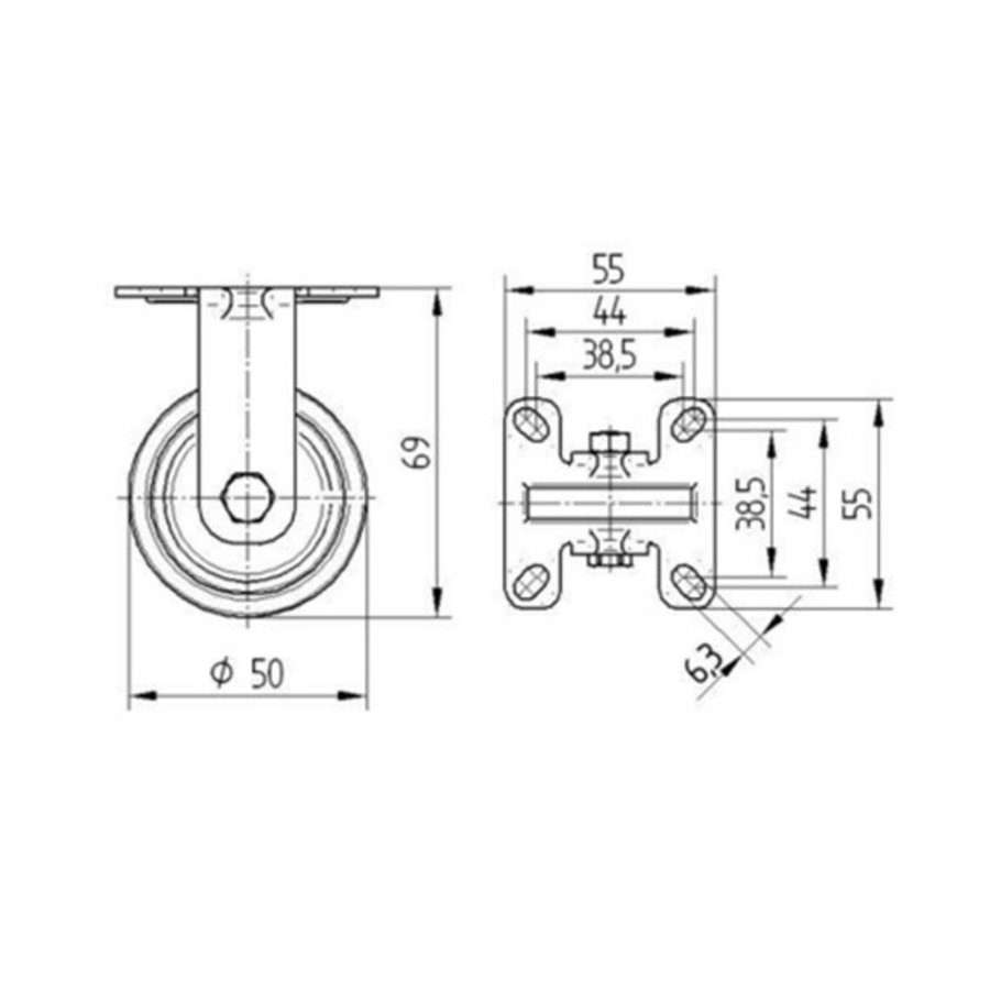 TENTE bokwiel 50 verzinkt 1PU plaat-2
