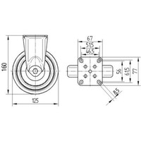 thumb-TENTE Bokwiel 125 verzinkt 2TPKO plaat-2