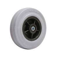 Rubber indoor wiel 125mm 3KO rollager asgat 8mm