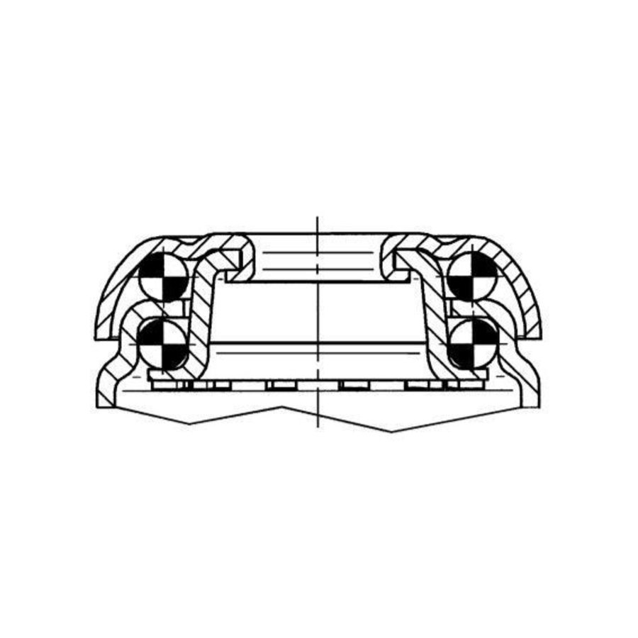 TENTE zwenkwiel RVS 125 7TP boutgat