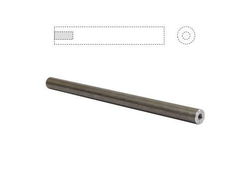 Stalen as 25mm 30cm 1x schroefdraad 