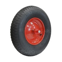 thumb-STAX kruiwagenwiel luchtband blokprofiel met as 150mm-1