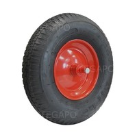 thumb-STAX kruiwagenwiel luchtband blokprofiel met as 150mm-2