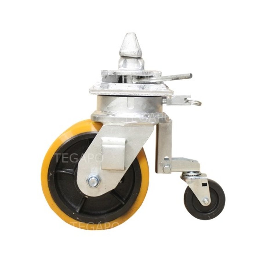 Zeecontainer wiel met steunwiel 4500 kg ISO lock-1