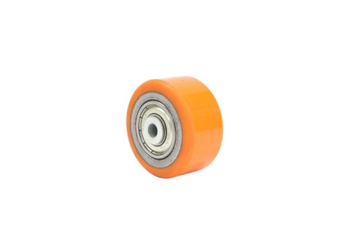 PU wiel 50mm 3LPU kogellager asgat 10mm  PU wiel 50mm 3LPU kogellager asgat 10mm