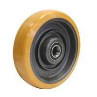 thumb-Polyurethaan 200mm wiel asgat 25mm naaflengte 50mm-1