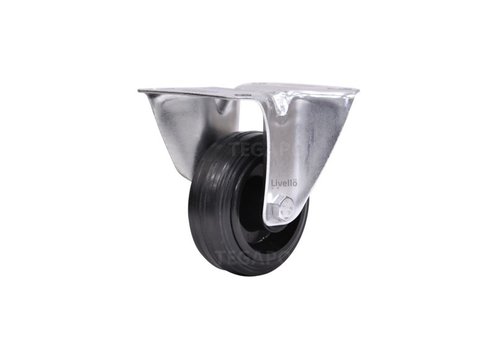 Livellö bokwiel rubber 80 2KO plaat 