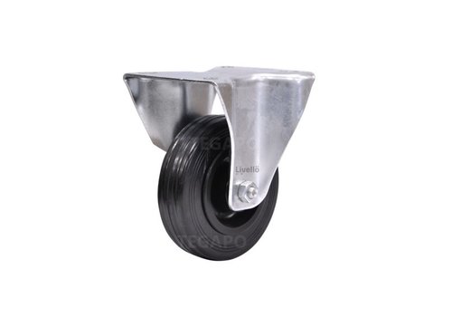 Livellö bokwiel rubber 100 2KO plaat 