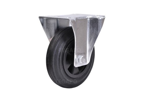 Livellö bokwiel rubber 160 2KO plaat 