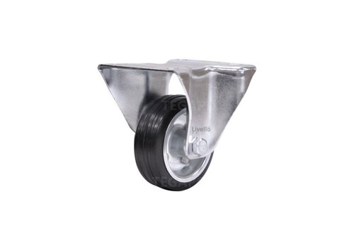 Livellö bokwiel rubber 80 2SO plaat 