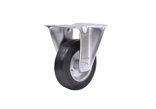 Livellö bokwiel rubber 100 2SO plaat 