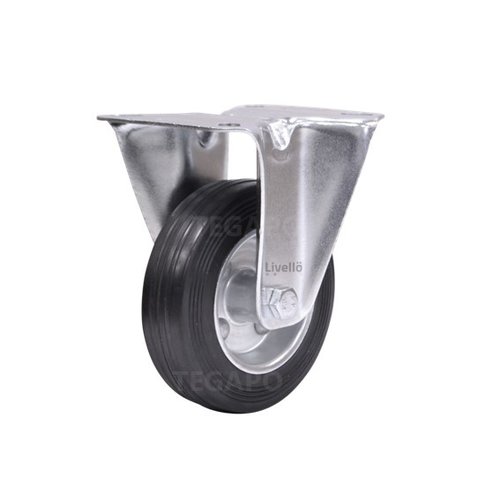 Livellö bokwiel rubber 100 2SO plaat 