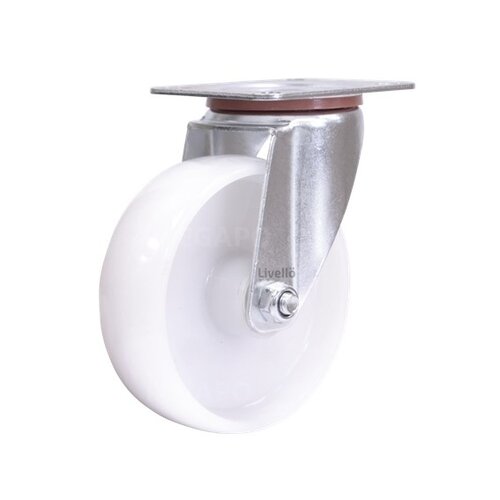 EdelRader zwenkwiel nylon 125mm 2NO plaat 