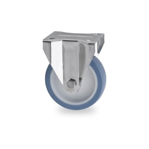 Livellö bokwiel RVS 80 nylon NOC blauw plaatbevestiging  Livellö bokwiel RVS 80 nylon NOC blauw plaatbevestiging