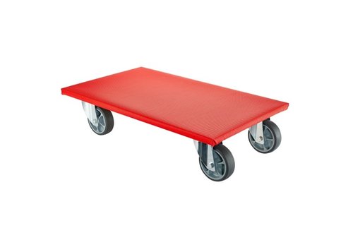 Rolplateau antislip rood 60x35cm 330kg rubber 
