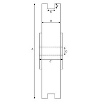 BSR groefwiel nylon 60mm glijlager asgat 12mm