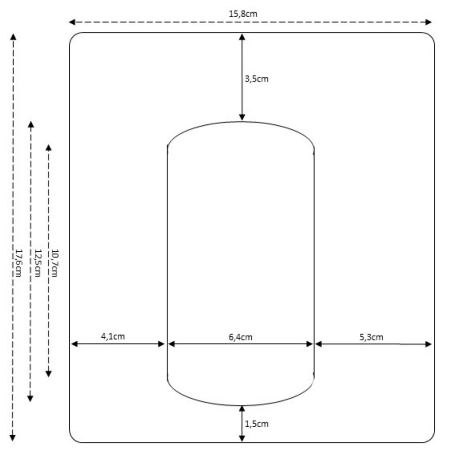 Opvulplaat ISO sets 176x158x4mm