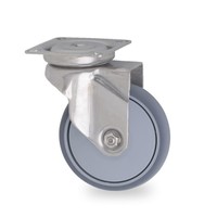 Livellö zwenkwiel RVS 125 7TPKO plaat