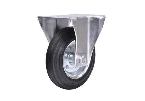 Livellö bokwiel rubber 160 2SO plaat  Livellö bokwiel rubber 160 2SO plaat