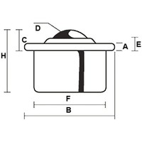 BSR kogelwiel 45-22 GS staal RVS kogel