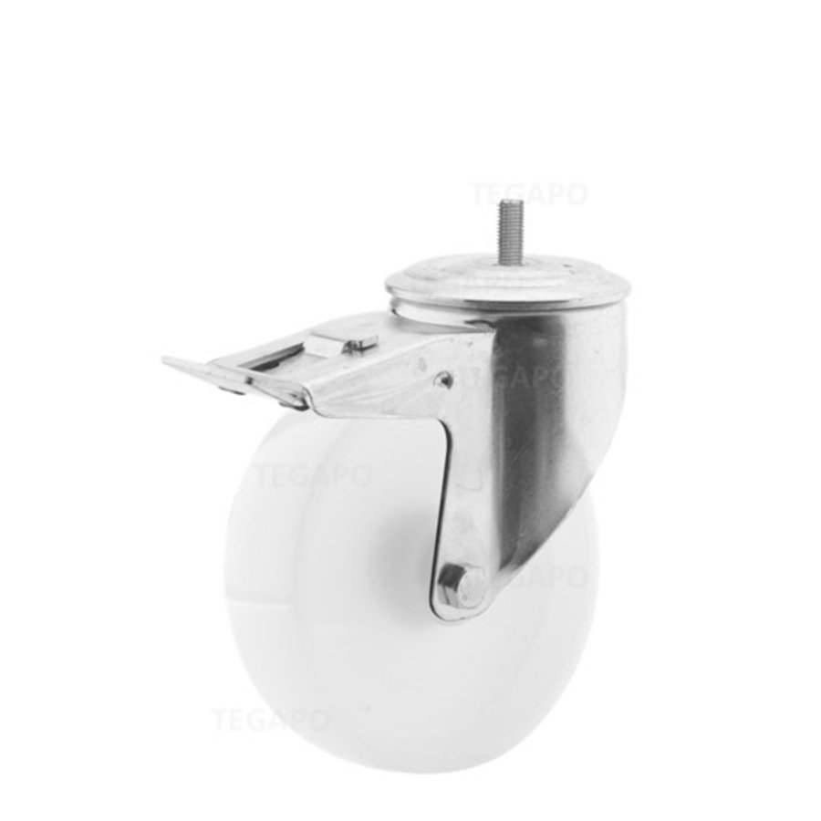 Zwenkwiel nylon 125 3NO M8x15mm met rem-1