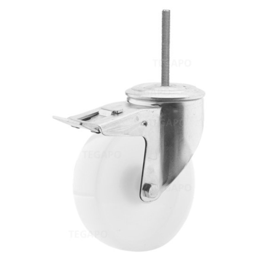 Zwenkwiel nylon 125 3NO M8x50mm met rem-1