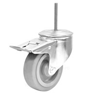 Zwenkwiel elastisch rubber 100 3KO M12x52mm met rem