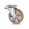 LIVELLO zwenkwiel polyurethaan 200 5SO plaat met rem