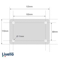 thumb-LIVELLO zwenkwiel polyurethaan 250 5SO plaat met rem-2
