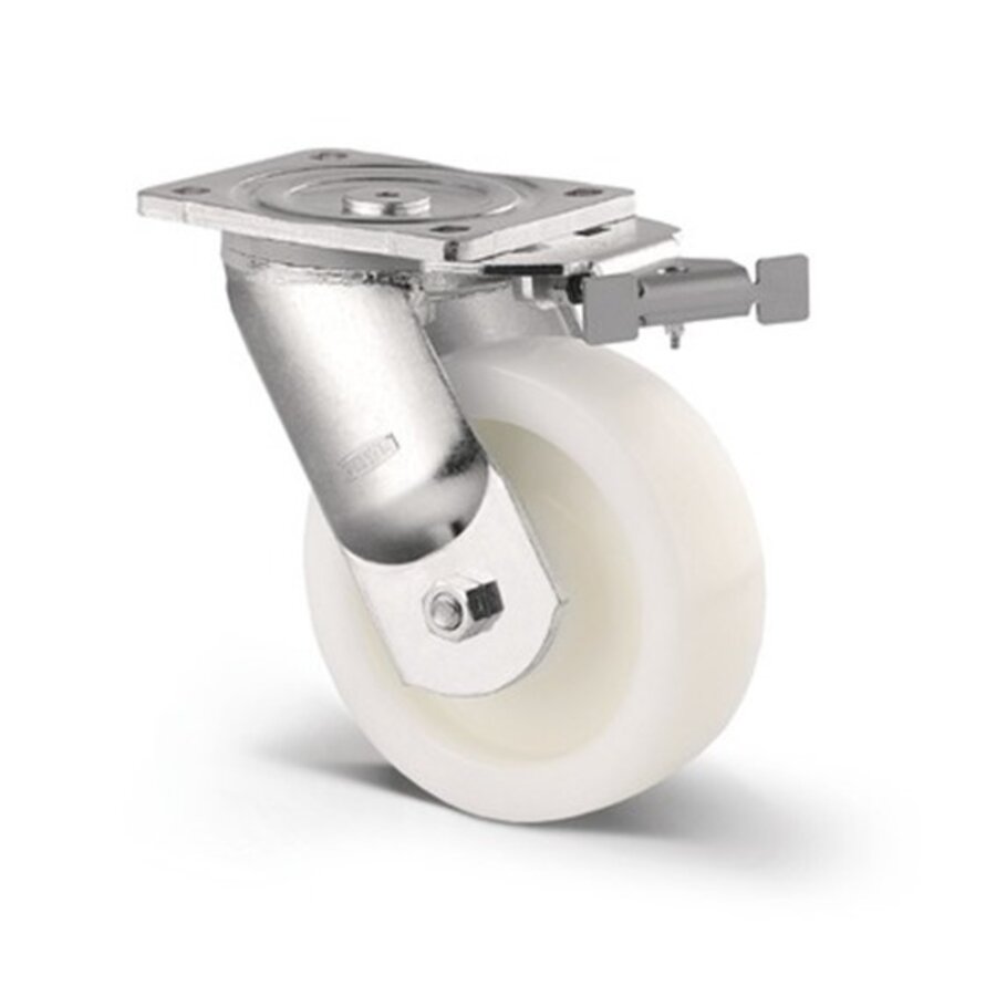 TENTE Zwenkwiel nylon Xtreme 160 6NO met stuurslot-1